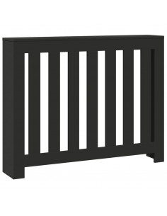 Copertura Termosifone Nera 104x20x82 cm Legno Multistrato 2