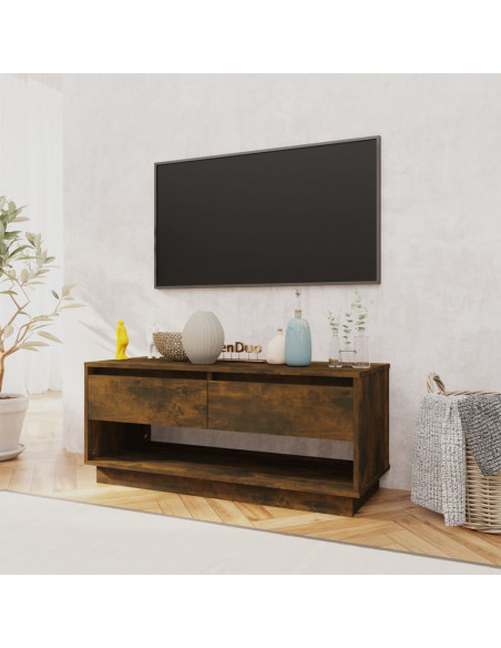 Mobile TV Rovere Fumo 102x41x44 cm in Truciolato
