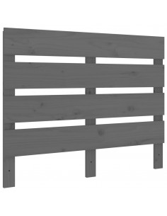 Testiera per Letto Grigia 100x3x80 cm in Legno Massello di Pino 2