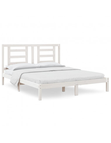 Giroletto Bianco in Legno Massello di Pino 160x200 cm