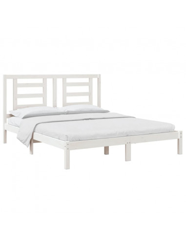 Giroletto Bianco in Legno Massello di Pino 160x200 cm