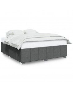 Giroletto senza Materasso Grigio Scuro 200x200 cm Tessuto 2