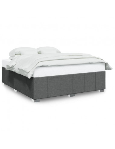 Giroletto senza Materasso Grigio Scuro 200x200 cm Tessuto