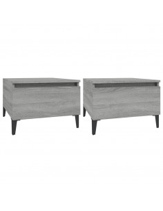 Tavolini 2pz Grigio Sonoma 50x46x35 cm in Legno Multistrato 2