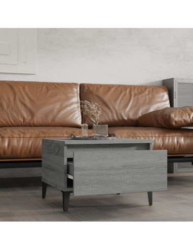 Tavolini 2pz Grigio Sonoma 50x46x35 cm in Legno Multistrato