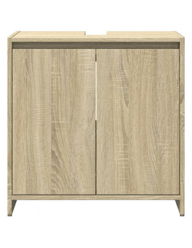 Set Mobili da Bagno 3 pz Rovere Sonoma in Legno Multistrato