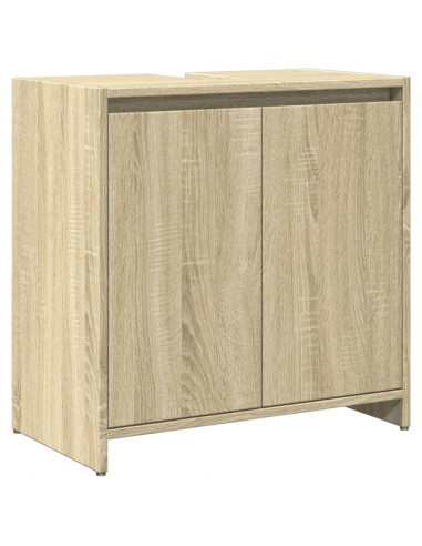Set Mobili da Bagno 3 pz Rovere Sonoma in Legno Multistrato