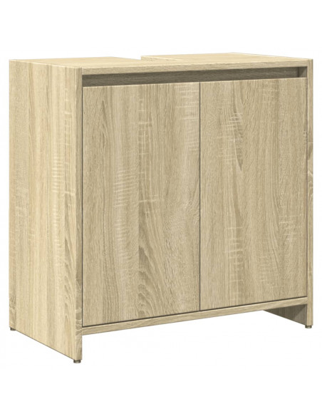 Set Mobili da Bagno 3 pz Rovere Sonoma in Legno Multistrato