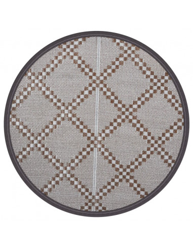 Tappeto da Esterni Marrone Ø120 cm in PP