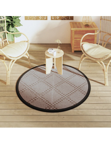 Tappeto da Esterni Marrone Ø120 cm in PP