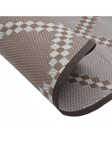 Tappeto da Esterni Marrone Ø120 cm in PP