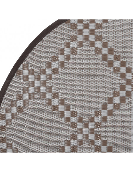 Tappeto da Esterni Marrone Ø120 cm in PP