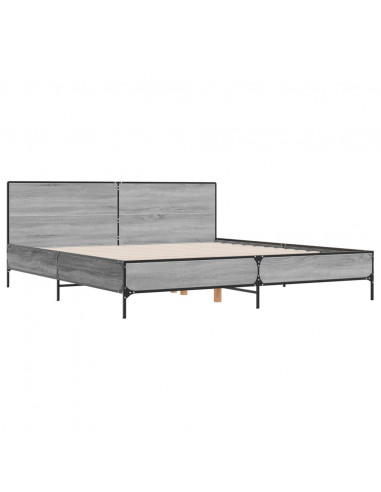 Giroletto Grigio Sonoma 180x200 cm in Legno Multistrato Metallo