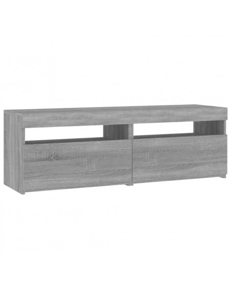 Mobili TV con Luci LED 2 pz Grigio Sonoma 60x35x40 cm