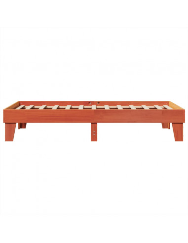 Letto senza Materasso Marrone Cera 90x200 cm Legno di Pino