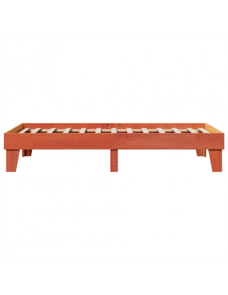 Letto senza Materasso Marrone Cera 90x200 cm Legno di Pino