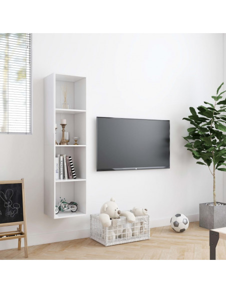 Libreria/Mobile TV Bianco 143x30x36 cm