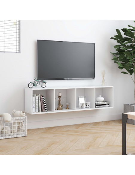 Libreria/Mobile TV Bianco 143x30x36 cm