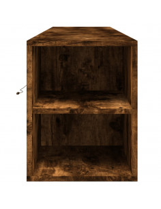 Mobile TV a Parete con LED Rovere Fumo 180x31x39,5 cm 2