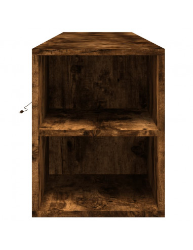 Mobile TV a Parete con LED Rovere Fumo 180x31x39,5 cm