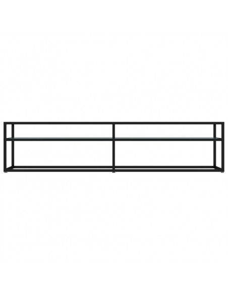 Mobile Porta TV Marmo Bianco 180x40x40,5 cm in Vetro Temperato