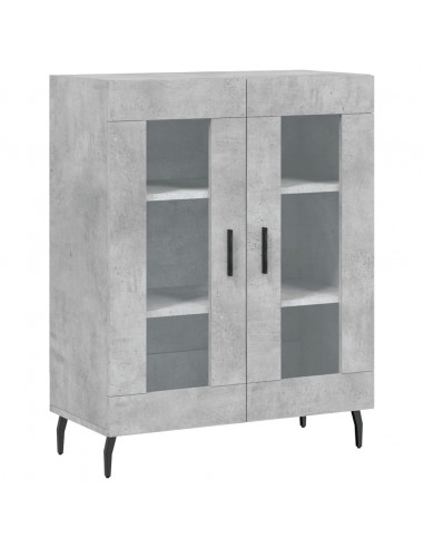 Credenza Grigio Cemento 69,5x34x180 cm in Legno Multistrato