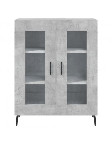 Credenza Grigio Cemento 69,5x34x180 cm in Legno Multistrato