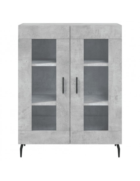 Credenza Grigio Cemento 69,5x34x180 cm in Legno Multistrato