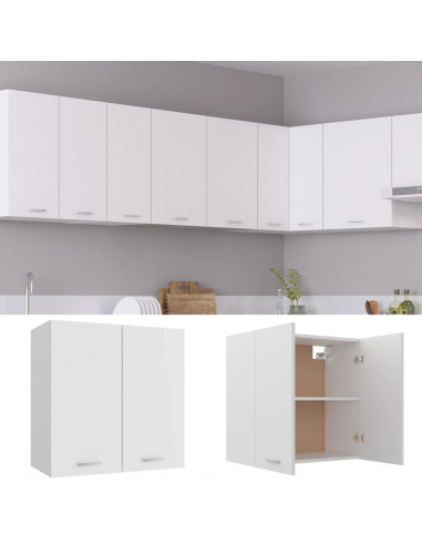 Mobile Pensile Bianco 60x31x60 cm in Legno Multistrato