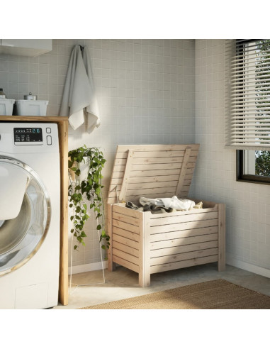 Contenitore con Coperchio RANA 80x49x54 cm Legno Massello Pino