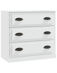 Credenza Bianca 70x35,5x67,5 cm in Legno Multistrato 2