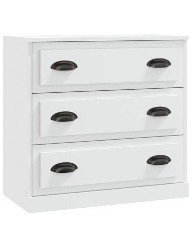 Credenza Bianca 70x35,5x67,5 cm in Legno Multistrato