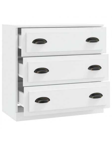 Credenza Bianca 70x35,5x67,5 cm in Legno Multistrato