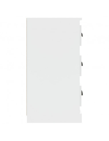 Credenza Bianca 70x35,5x67,5 cm in Legno Multistrato