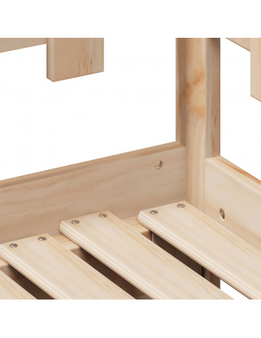 Dormeuse con Letto Estraibile e Cassetti 80x200cm Massello Pino