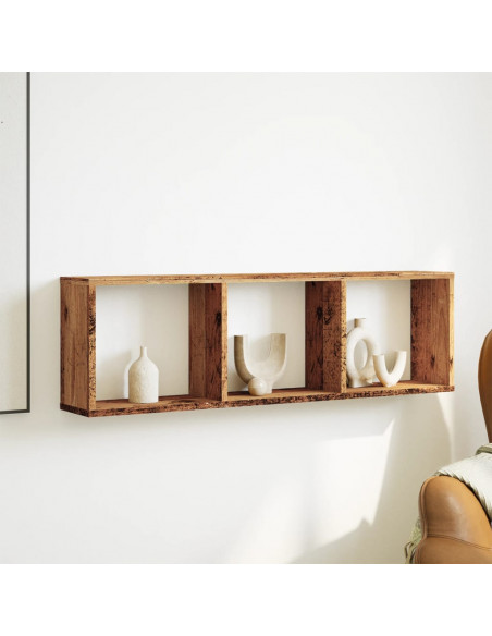 Mobile a Parete 100x16x30 cm Legno Antico in Legno Multistrato