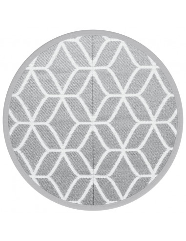 Tappeto da Esterno Grigio Ø160 cm in PP