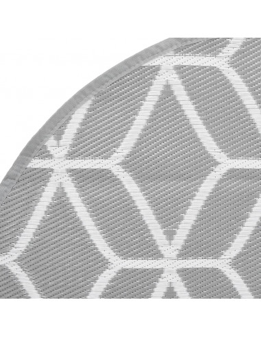Tappeto da Esterno Grigio Ø160 cm in PP