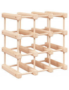 Portabottiglie Vino 12 Bottiglie 36x23x36cm Legno Massello Pino 2