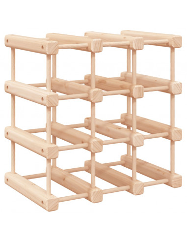 Portabottiglie Vino 12 Bottiglie 36x23x36cm Legno Massello Pino