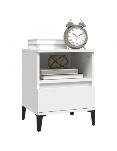 Comodini 2 pz in Bianco 40x35x50 cm