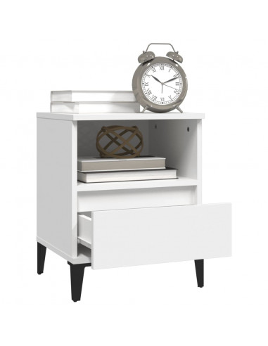 Comodini 2 pz in Bianco 40x35x50 cm