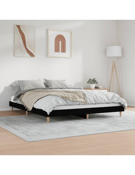 Giroletto Nero 180x200 cm in Legno Multistrato
