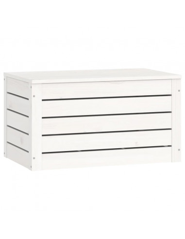 Contenitore Portaoggetti Bianco 59,5x36,5x33cm Massello di Pino