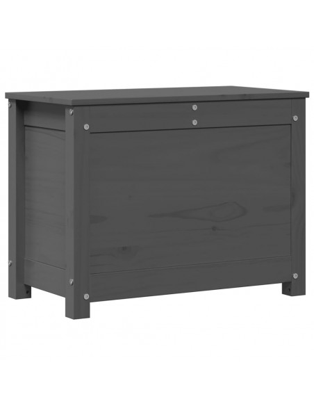 Contenitore Portaoggetti Grigio 60x32x45,5cm Massello di Pino