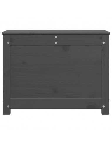 Contenitore Portaoggetti Grigio 60x32x45,5cm Massello di Pino