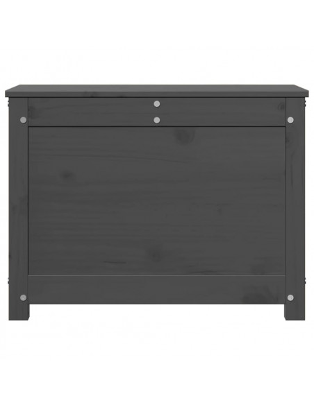 Contenitore Portaoggetti Grigio 60x32x45,5cm Massello di Pino