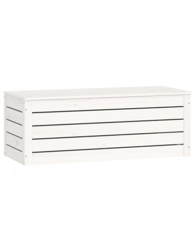 Contenitore Portaoggetti Bianco 89x36,5x33cm Massello di Pino