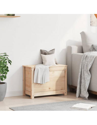 Contenitore Portaoggetti 60x32x45,5 cm Legno Massello Pino