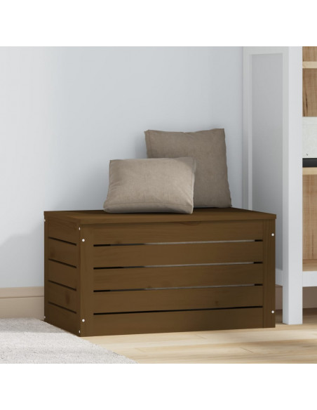 Contenitore Portaoggetti Miele 59,5x36,5x33cm Massello di Pino